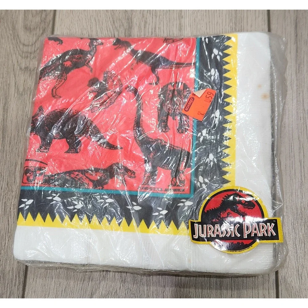 Vintage 90s Jurassic Park Party Supplies Bundle Sealed Plates Napkins Invitation
